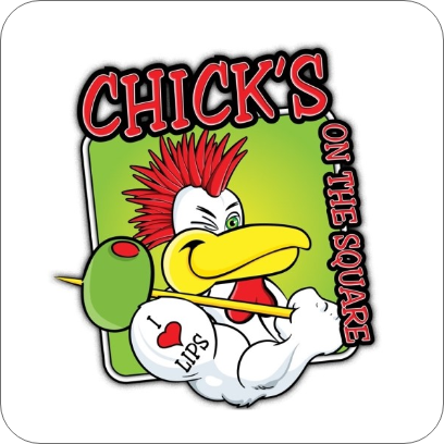Chicks on the Square, Macomb IL Logo